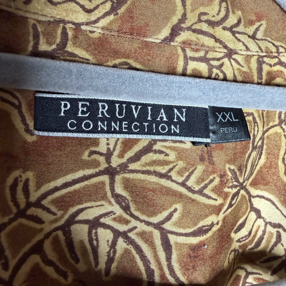 Peruvian Connection Botanical Print Button-Up Shi… - image 3